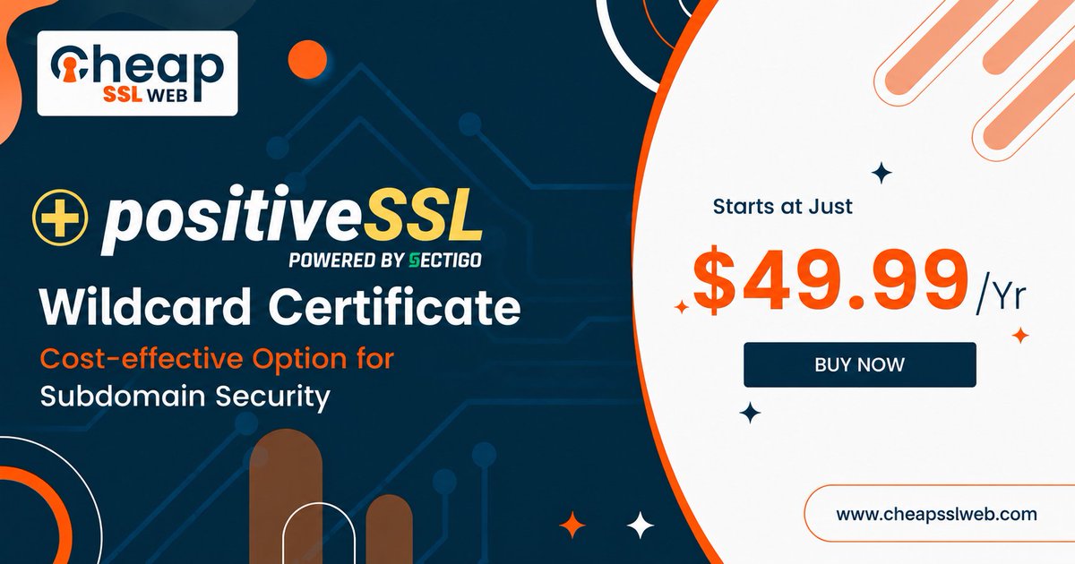 cheapsslweb's tweet photo. PositiveSSL Wildcard Certificate – An Affordable and High-Demand SSL Solution for Subdomain Security! https://t.co/2qfrQWVEVF

PositiveSSL #Wildcard is a popular solution for securing unlimited subdomains under a single domain while providing reliable #HTTPS protection.

#SSLCert https://t.co/HDHPMXAXFP