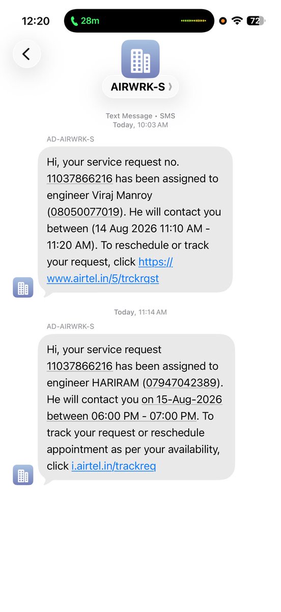 this_is_ravi_c's tweet photo. @airtelindia, @Airtel_Services worst service. I request users to avoid Airtel; they do not have any reasons and responsbility how they solve problems. I appreciate you affort; keep it up. https://t.co/Ld3WPuKXxE