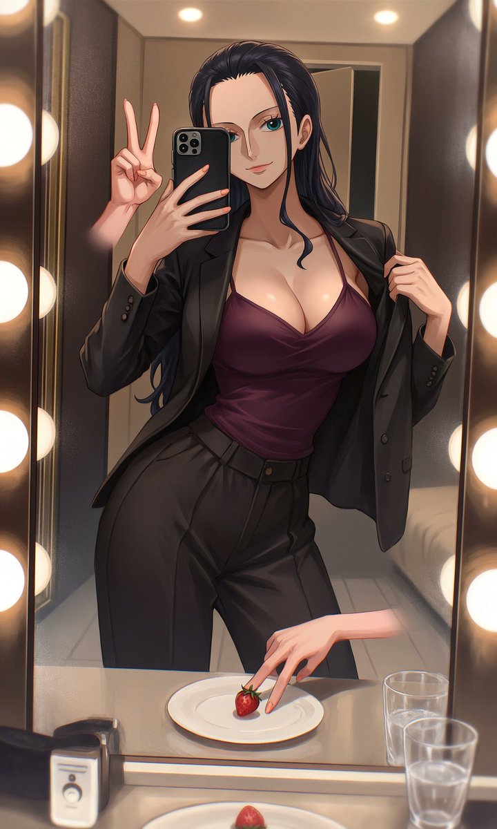 _yuugumo_'s tweet photo. 私のいちご、知りませんか？🍓

#ニコロビン #ONEPIECE #PixAITsubakiV3 https://t.co/eJvMCpkSGE