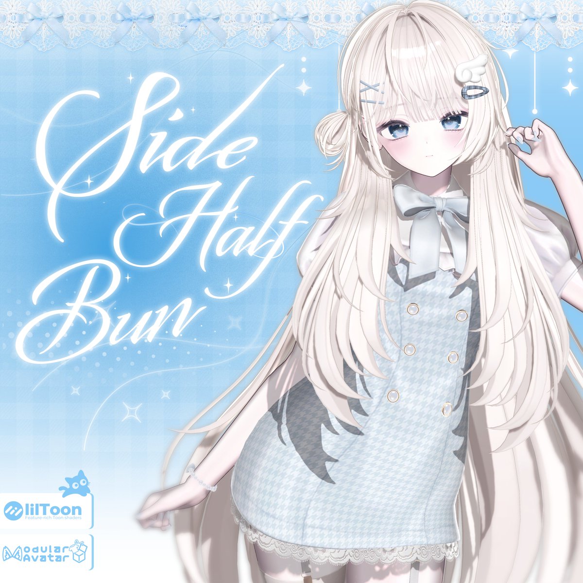 io_0_vrc's tweet photo. 【 14アバター対応 】 Side Half Bun

24時間限定の発売記念スペシャルセールを開催します✨ たくさんのご注目をよろしくお願いします💙

フォロー &amp; RP（リポスト）された方の中から2名を抽選でギフトをプレゼントします。 Boothのスキが100増えるごとに、当選者を1名追加します。    

発表：3月17日 https://t.co/FE0l7hSe11