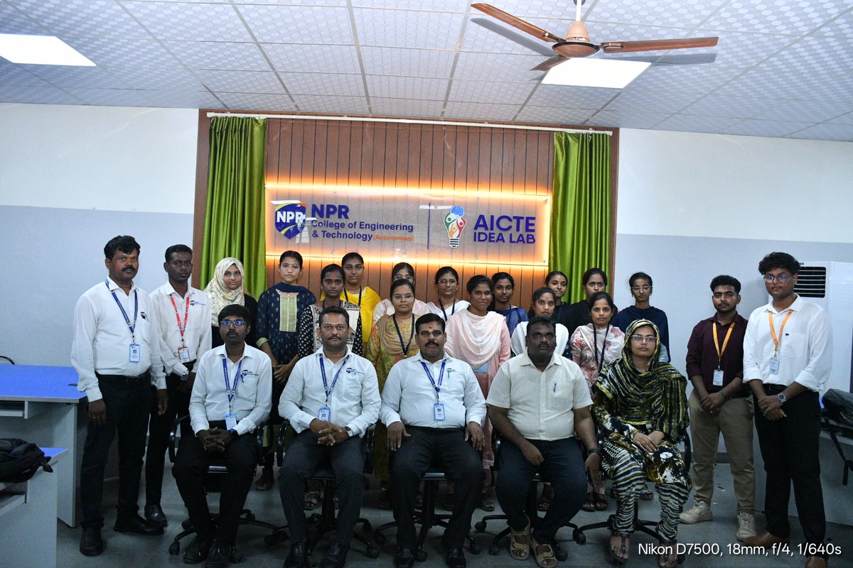 nprinstitutions's tweet photo. Students from the Centre for Rural Technology, The Gandhigram Rural Institute successfully completed their educational visit and training at our AICTE IDEA Lab from August 12–13, 2026! ⚙️💡 #Nprcollege #NPRCET #AICTEIDEALab #GRI #TNPL2026 https://t.co/DY2IuI0nwF