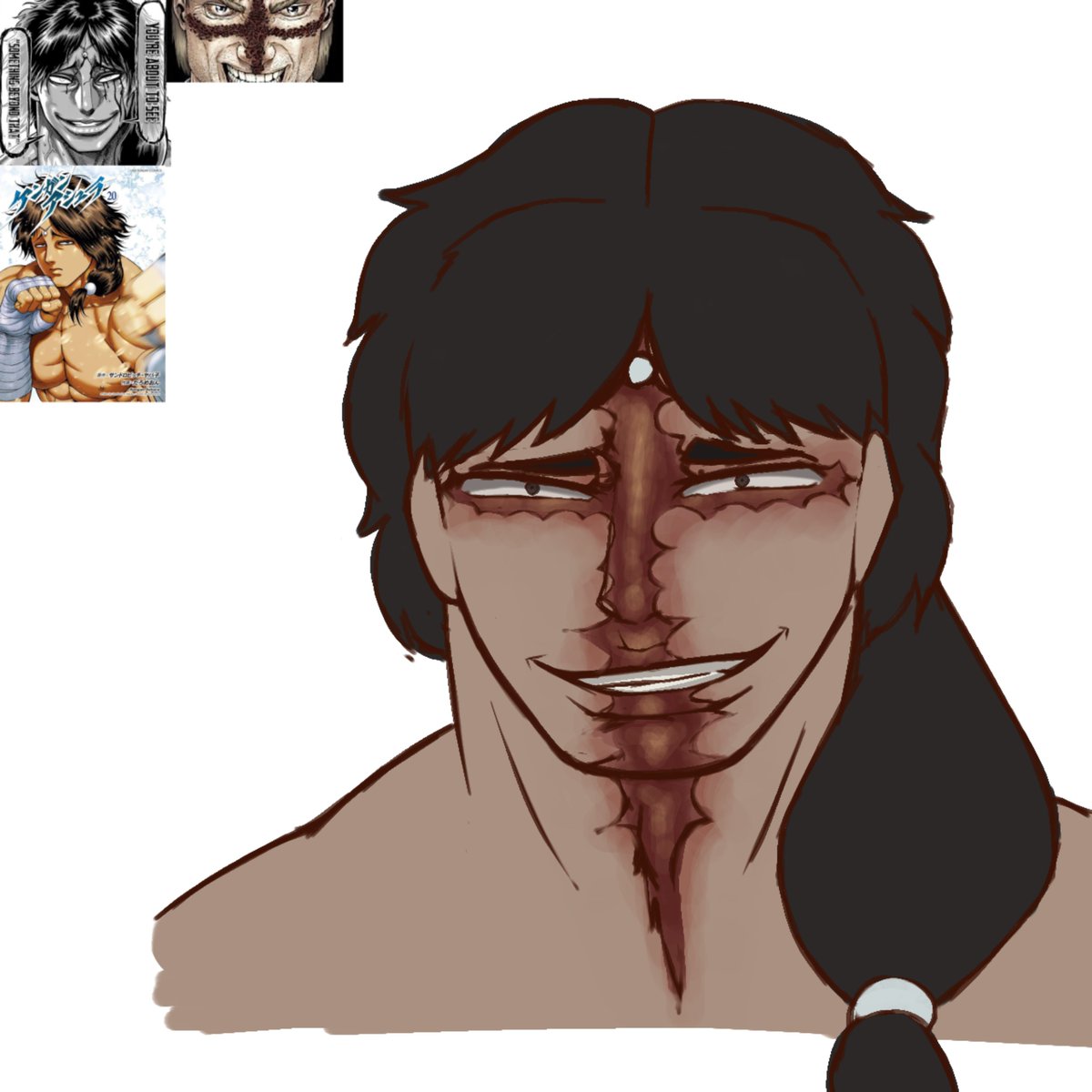 DoxieDummy's tweet photo. #kngn #kengan #crossed 
[GORE WARNING!!!]
Yall think Saw Paing infected him or Kanoh?
(Poll will be in the comments)
anyways, stawpage plug as usual;
https://t.co/OYdg0N9LIX https://t.co/dHeAundpYc