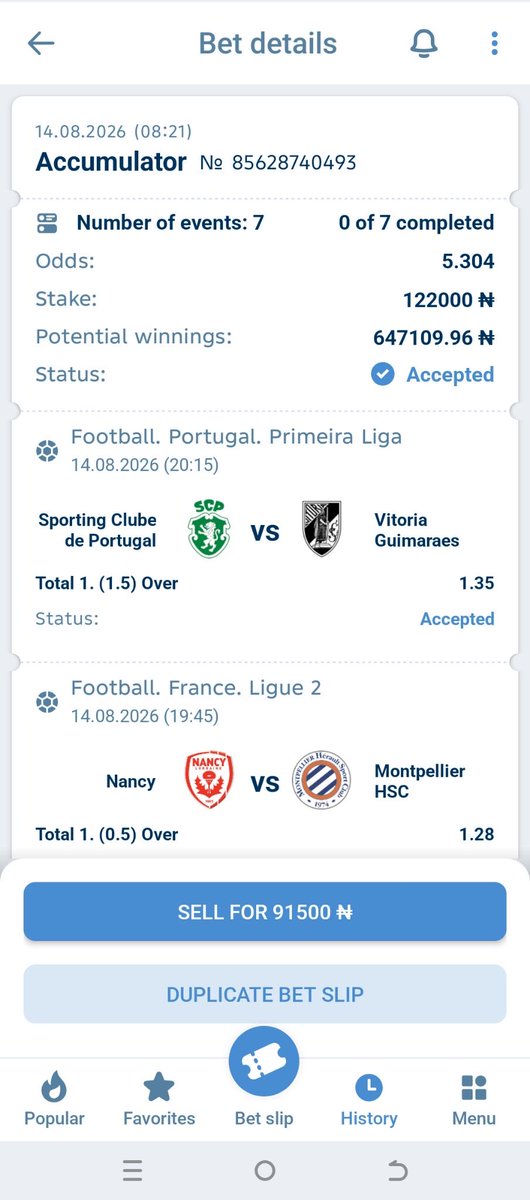 TheRealCEOAmber's tweet photo. 5 odds on @1xBet_Eng 

Over 1.5 ✅

Booking Code - MZHMM

Register and Play on 1XBET - https://t.co/tVSgFwcOaE

300% bonus on the first deposit using promo code - AMBERLICIOUS01

Retweet for others https://t.co/hU2nYvxBGJ
