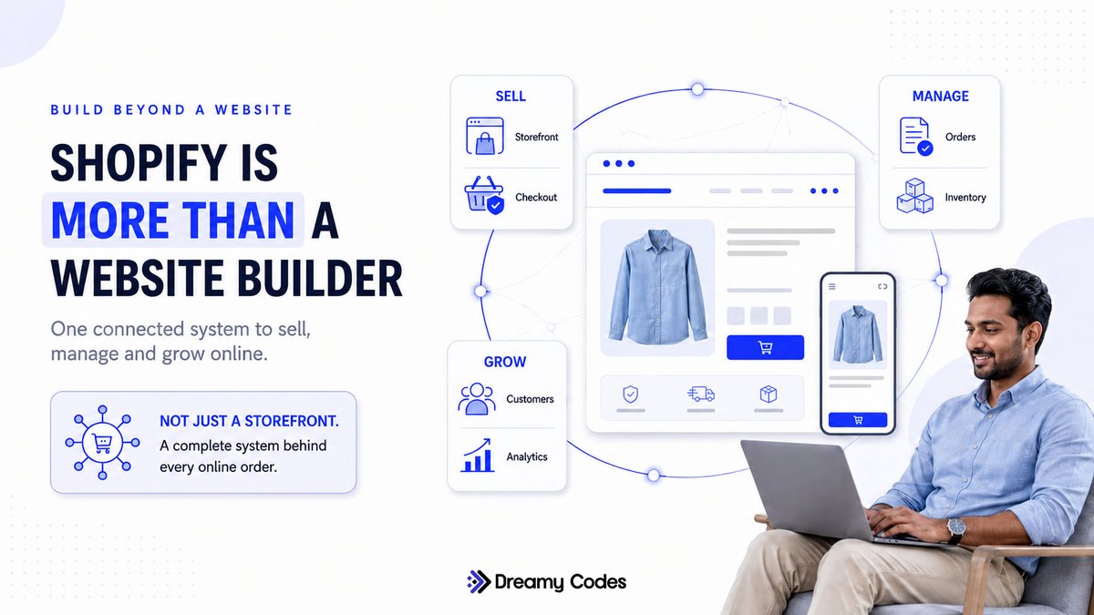 RuchiShopify's tweet photo. What if your Shopify store could do more than sell and help run your business? A strategically built store connects products, inventory, payments, orders and insights in one system, creating a smoother customer experience and a stronger foundation for growth. https://t.co/oo2xtNj4K3