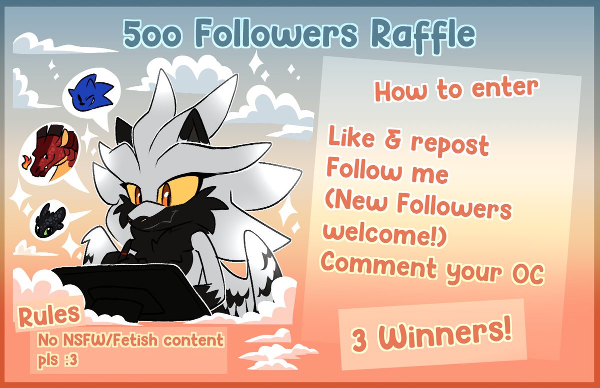 smileponeh's tweet photo. As promised a raffle! :D
i cannot express how thankful i am for your support guys! 💖

There's gonna be 3 winners (but if i magically reach 600 followers, ill add additional winner) 
All winners will be decided via Spin the Wheel

Raffle ends September 1st! https://t.co/FEroTIlhca