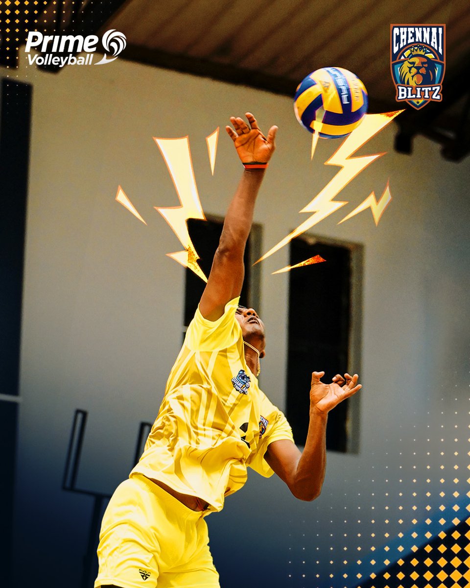 ChennaiBlitz's tweet photo. 🏐 THE MOMENT. THE MOVEMENT. THE BLITZ. ⚡

One swing can change the game. 🔥
One team. One mindset. One goal. 🦁💪

Chennai Blitz U21 — bringing the fight to every point. 🏆⚡

#chennaiblitz #blitzarmy #PrimeVolleyball #U21Volleyball #guardianstrophy https://t.co/cnSTGunX8G