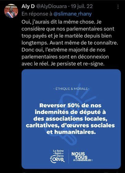 CitoyenLyon9's tweet photo. Confirme nous @AlyDiouara : tu reverses bien la moitié de tes 7600 € mensuels à des associations ? Ha ben non, tout garder pour toi c'est ta maxime en réalité... https://t.co/zROqheElm2