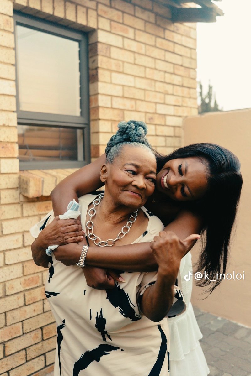 Jabu_Macdonald's tweet photo. Popularly known for their TikTok content under the handle ‘Karabo &amp; Gogo’, Karabo’s grandmother makes her acting debut in Netflix’s new series ‘Umthetho’ 

All 7 episodes now available on Netflix. https://t.co/NQdZ95VeSj