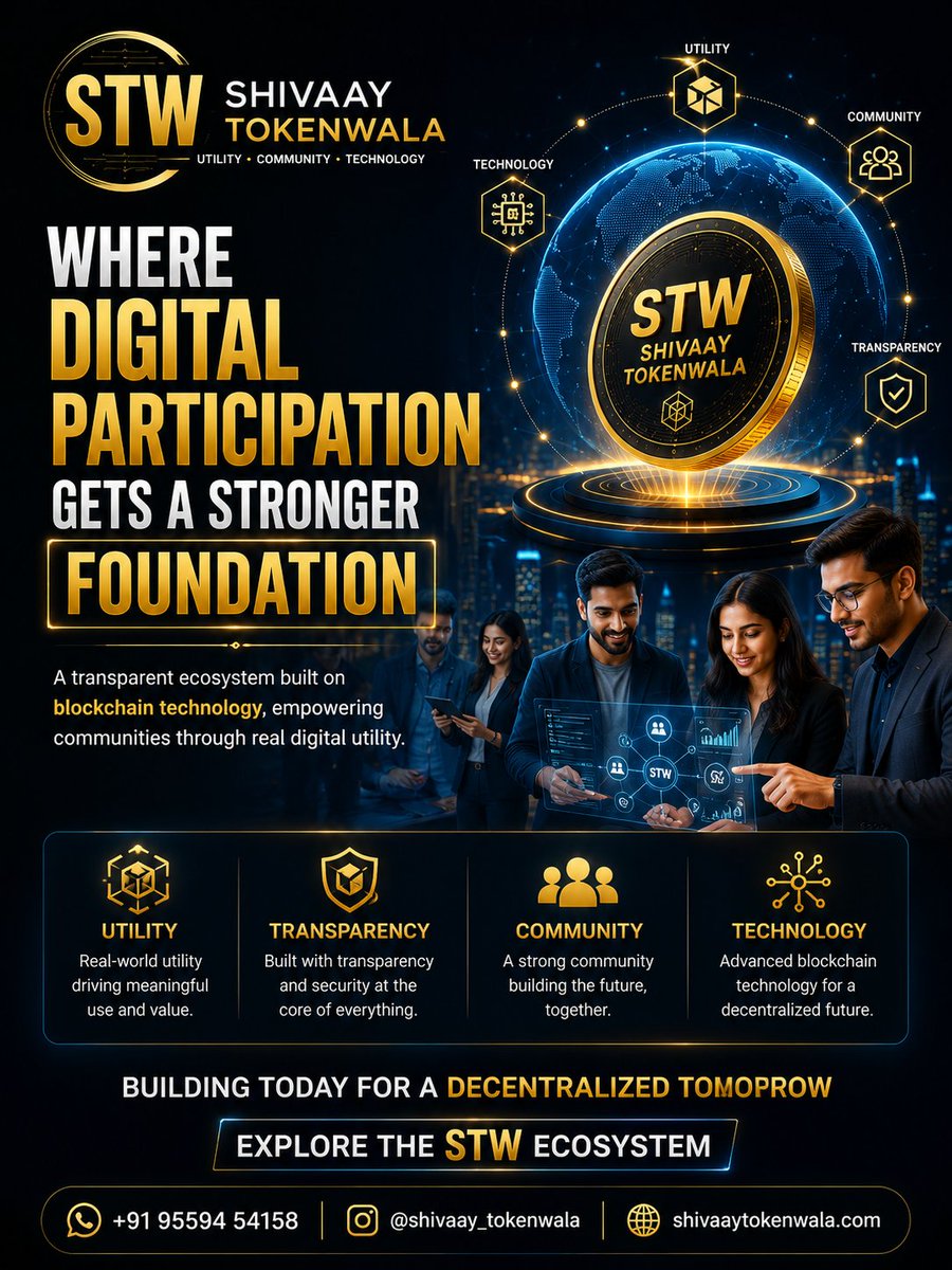 ShivaayToken's tweet photo. The future of digital participation is being built today. 🌐
vision built for what’s next. 🚀📲 +91 95594 5415

🌐 https://t.co/wXfoBi7VO3#ShivaayTokenwala #STW #Blockchain #BlockchainTechnology #DigitalUtility https://t.co/V73Aj75wQc