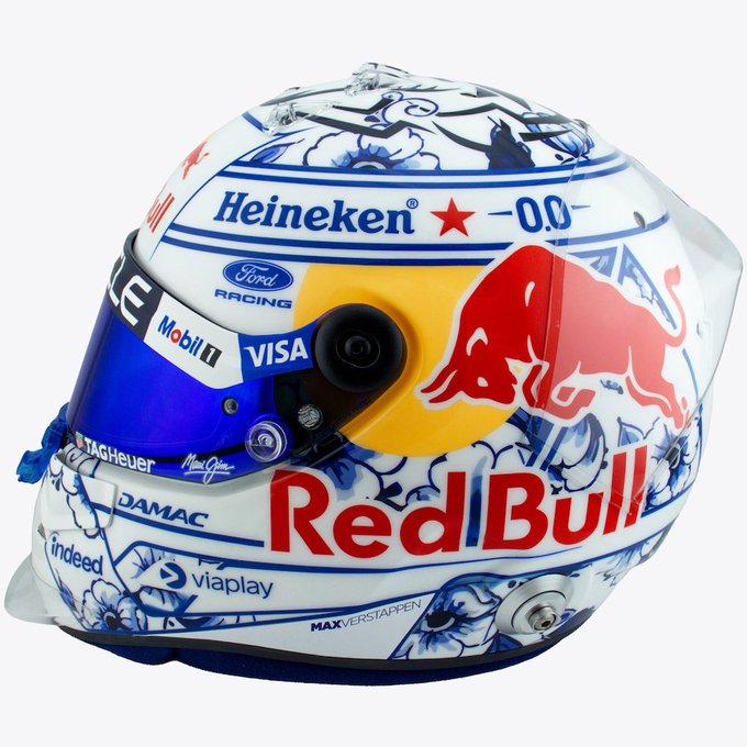 F1BigData's tweet photo. VERSTAPPEN'S SPECIAL ZANDVOORT HELMET https://t.co/qyMbxwefGQ