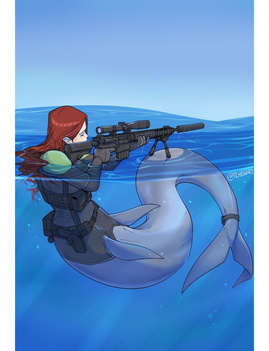 TChenArt's tweet photo. Mermaid sniper was a critical success https://t.co/ymPg1kmG3o
