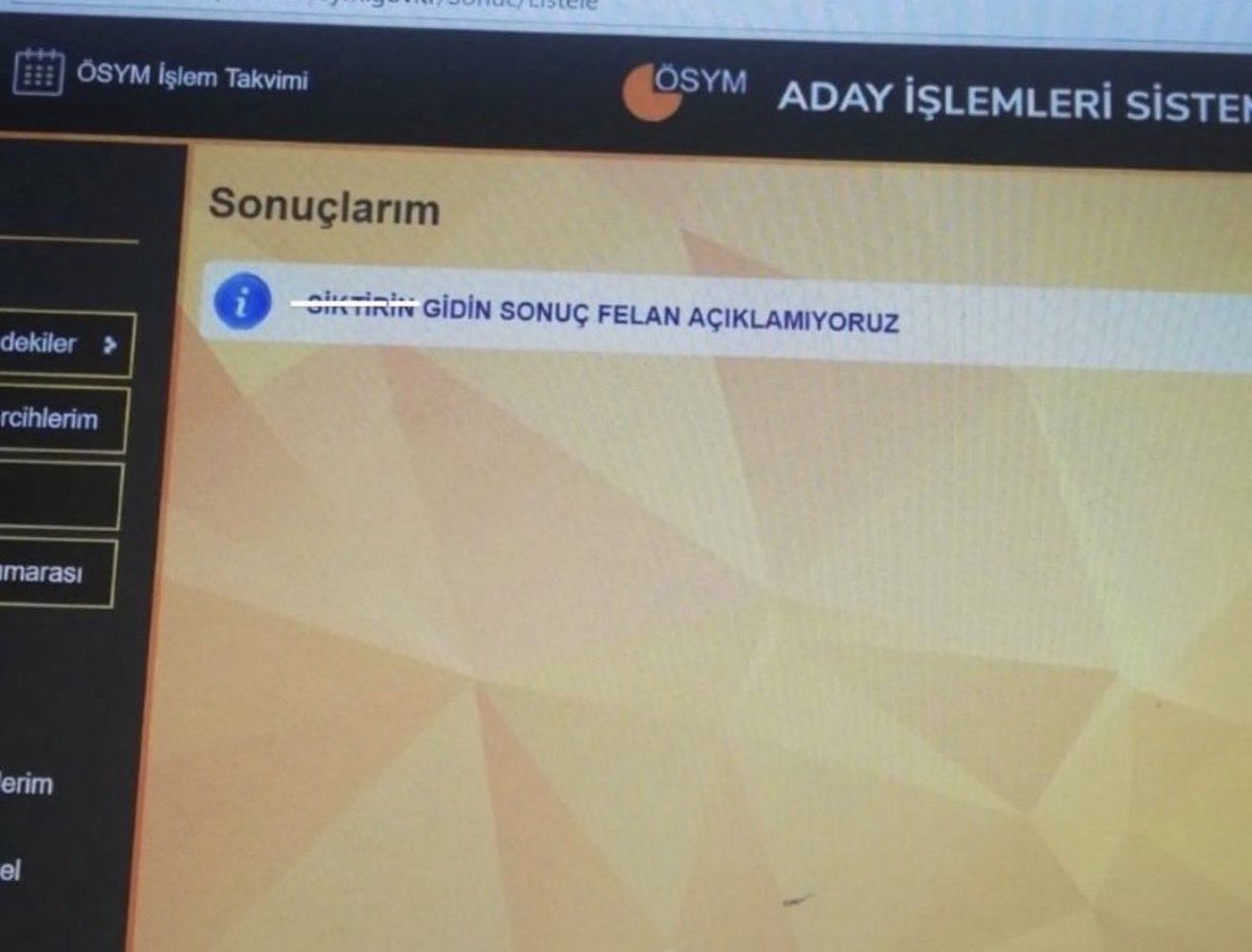 mskuparody's tweet photo. ÖSYM sitesine gire gire şöyle bir ekranla karşılaştım 
 #yks2026 #ösym https://t.co/vInZuSqmSG