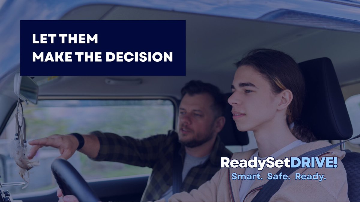 ReadySetDriveMN's tweet photo. Let your teen make the decision.

Instead of always giving the answer, ask:

What do you see?

What do you think you should do?

Give them a chance to think and make safe decisions on their own.

https://t.co/EWhS1ZcM8L

#ReadySetDrive https://t.co/aOUwzew9Rq