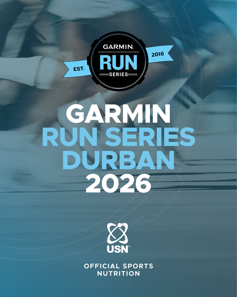 USNSA's tweet photo. We're thrilled to fuel the action as the Official Nutrition of the Garmin Run Series Durban!

Whether you're chasing a brand-new PB, soaking in the coastal vibes, or simply showing up for yourself, we want to see your race-day journey!

#GarminRunSeries #FuelledByUSN https://t.co/qKNsZI2APX