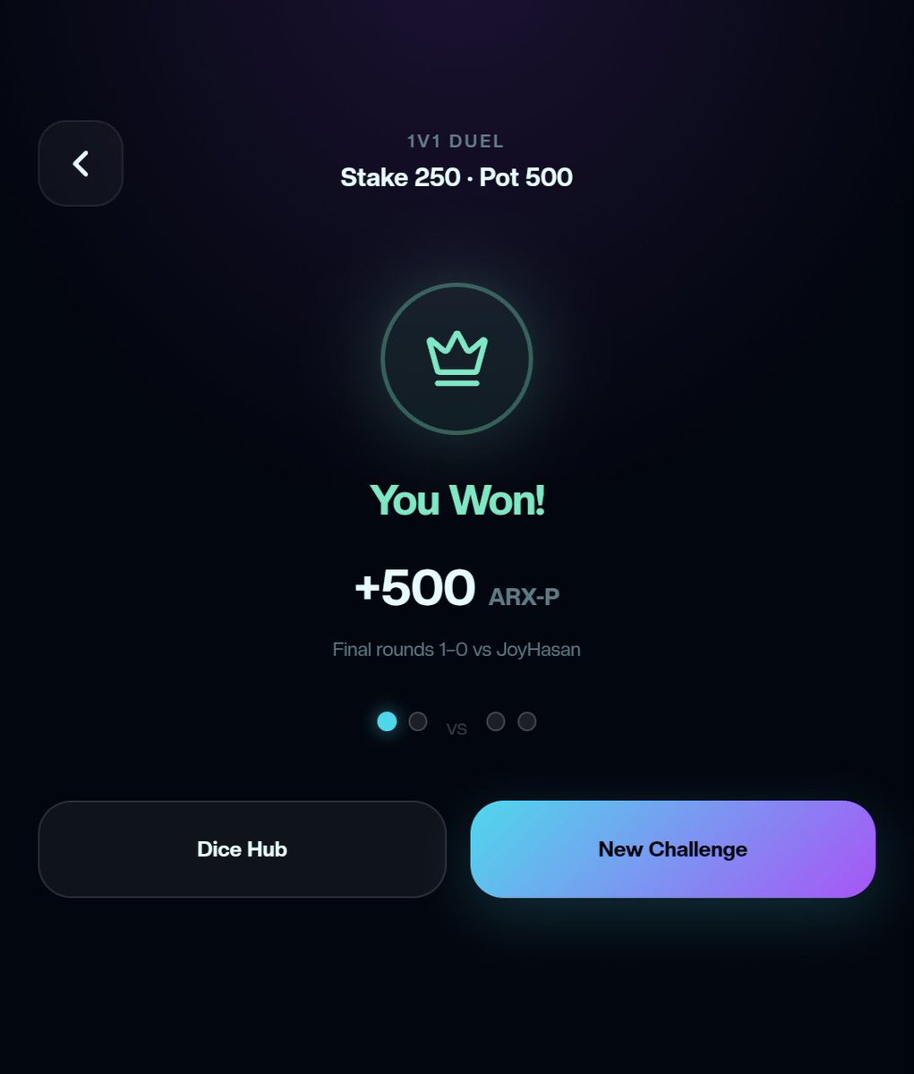 arxoninfra's tweet photo. Who's having fun challenging his friends playing the Arxon dice roll to earn more ARX-P?

Just won extra ARX-P challenging available players on the app. https://t.co/0P8DStv6VO