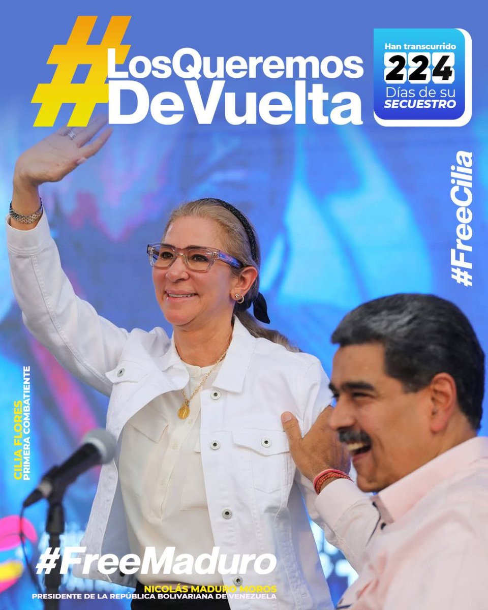 nicmaduroguerra's tweet photo. #LosQueremosDeVuelta #BringThemBack #FreeMaduro #FreeCilia 👉🏾✌🏾 https://t.co/BlyQPXu8LL