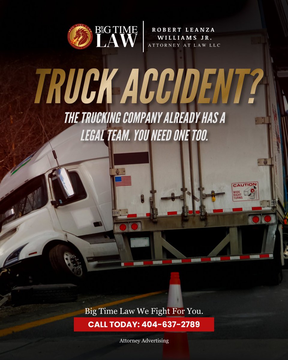 BigTimeLaw's tweet photo. 🚛 Truck accident? The trucking company may already have a legal team. You should too. ⚖️

If you’ve been injured, know your rights and legal options.

📞 855-GO-BIG-TIME
🌐 https://t.co/6KixgrL4Uj

Big Time Law — We Fight For You.

#BigTimeLaw #TruckAccident #PersonalInjury https://t.co/CMh5AWmVDC