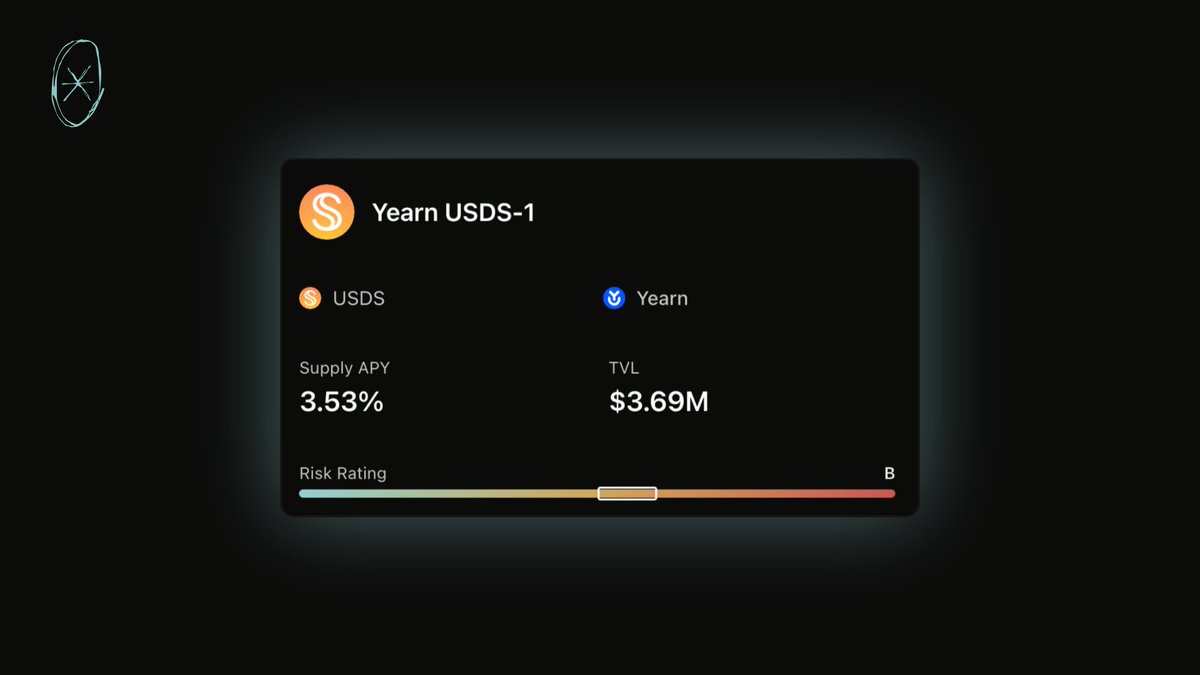 SuperseedXYZ's tweet photo. APY update for @yearnfi ethereum:0xdc035d45d973e3ec169d2276ddab16f1e407384f strategy: now 3.53%🌱   

Get a full break down of risk reports and audits for this strategy before you deposit, with the new Superseed app on @ethereum ↓ https://t.co/67FWNwCX80