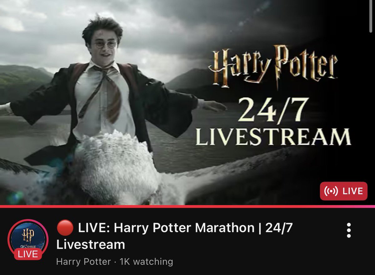 iconnnz's tweet photo. ทุกคนนนน ตอนนี้ Harry Potter ฉายให้ดูฟรีแบบมาราธอน 8 ภาครวด ใน YouTube ไปดูได้นะ https://t.co/IEwmEEpLOp