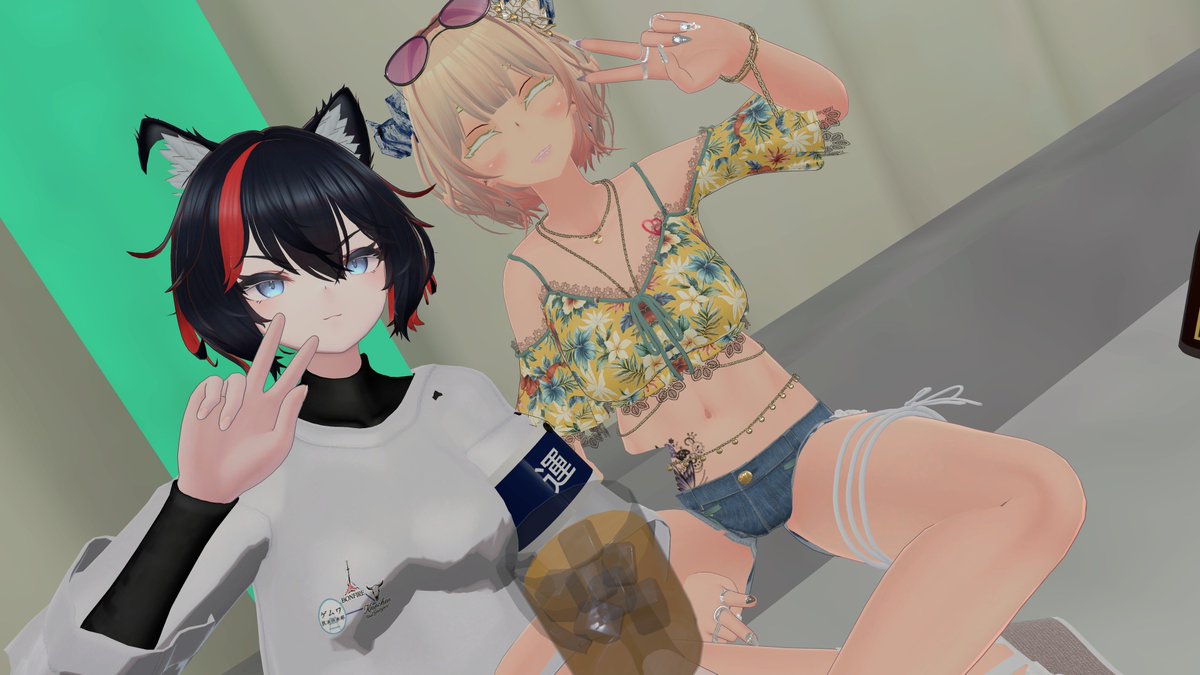 VRCGameStroling's tweet photo. 花金飲み会にお邪魔してきました〜。
一足先にイベント仕様......!?

イベントは明日になります。
ご参加お待ちしております！ https://t.co/B3mABPY9lz