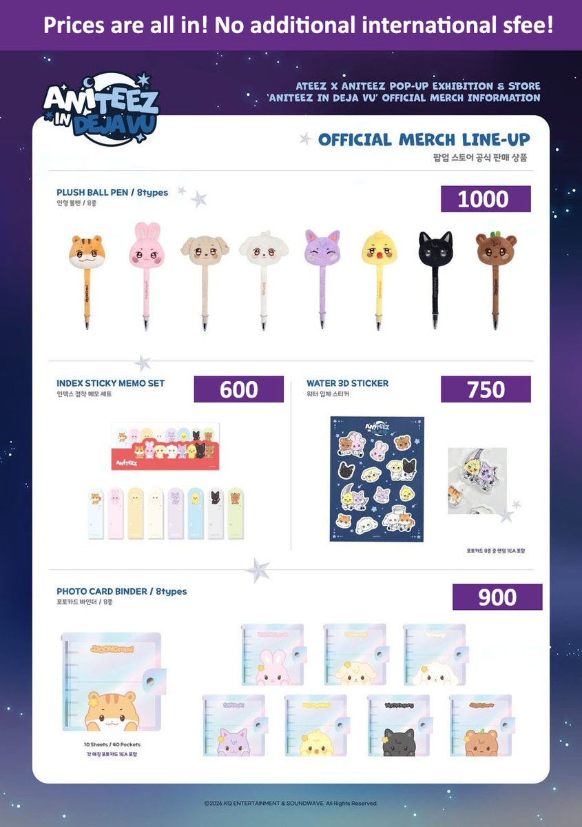 drawsandthings's tweet photo. Wts lfb ateez ph go Aniteez in DEJA VU

✨ANITEEZ Online Claims post open!✨

Individual prices are on image! This is inclusive of International Shipping Fee, only local sfee will be added upon arrival.

TERMS:
1) DM me with screenshot of your orders. Reply "Claiming!" on this post after so I can check.
2) When I reply "yours", your order is confirmed. NO backing out.
3) PAYO 100 per item (fully refundable if I fail to secure)

I will secure online on August 21; 50% of your order will be due then, with rembal upon arrival.

✨You may pay in installments; please DM me for options.

This is a pre-order item; updates will be provided in GC. 

Modes of Payment: Gcash, Maya, Maribank
Shipping: JnT

As with all my GOs, group-related custom freebies will be given to all joiners! ✨