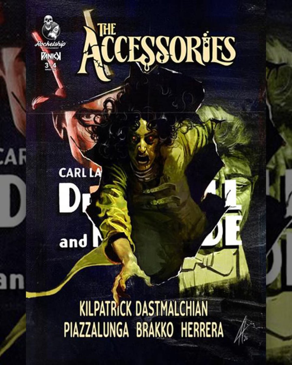 TimeToPanick's tweet photo. Meet the newest “Accessory” and soon-to-be fan-favorite monster. Clad in a straitjacket, can the clever Mrs. Hyde be trusted by her fellow Accessories, or will she only use them, just as their masters have?

Cover A by Lukas Ketner
Cover B by Ashley Witter
Cover C by Joel Herrera https://t.co/Efxm6Lx2ty