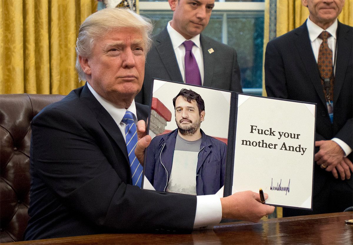 PFifiona's tweet photo. Y la respuesta de Trump no se hizo esperar... https://t.co/D4jHMz9CjF