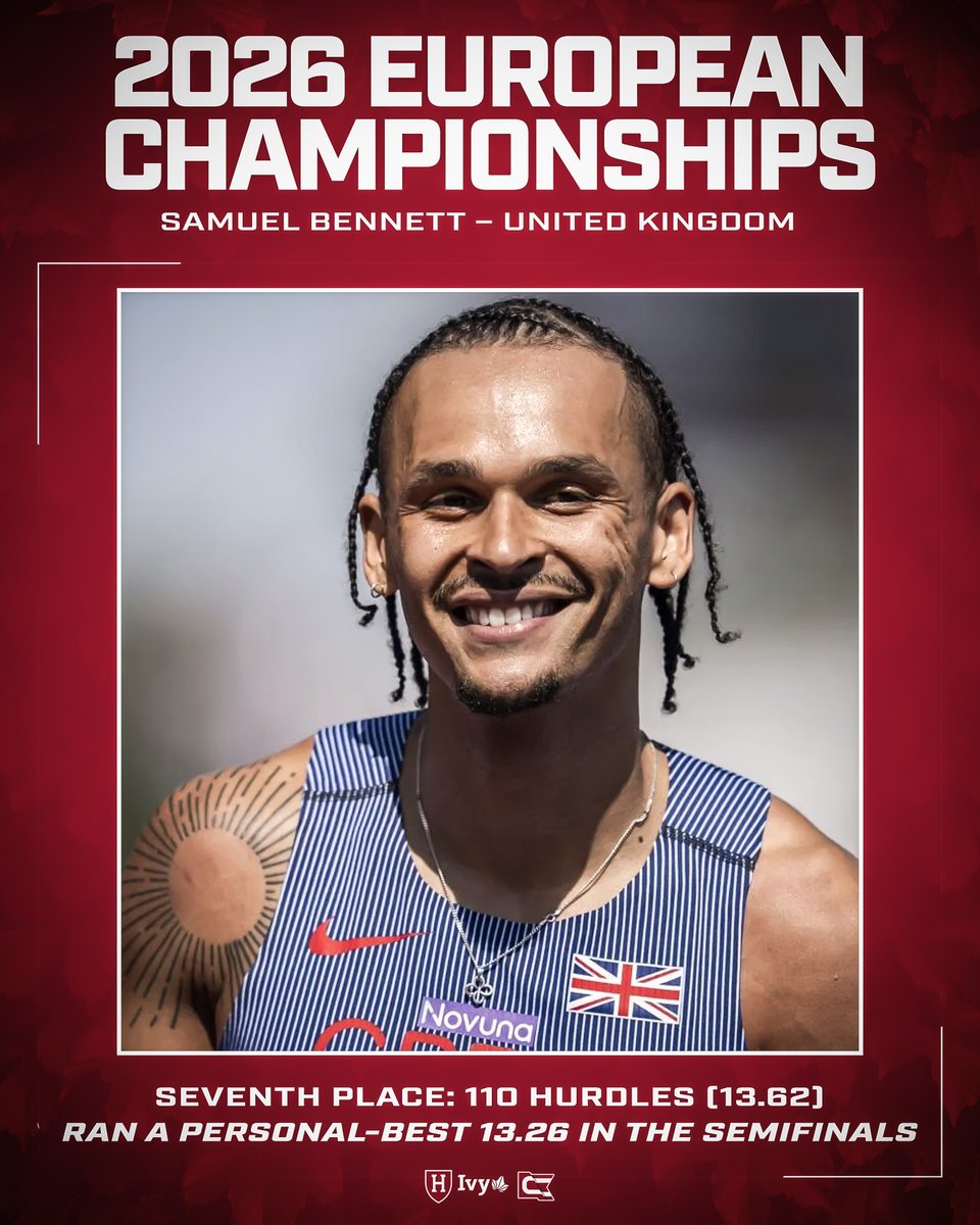 HarvardTFXC's tweet photo. Stellar Showings from Current and Former Crimson at the 2026 European Championships! 🇪🇺 

#GoCrimson https://t.co/XxvblhVpi4