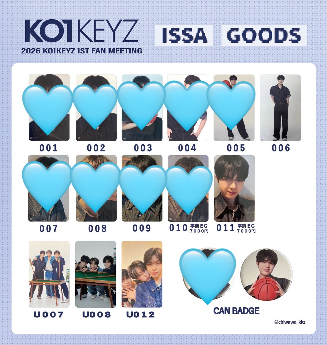 torinekosan9's tweet photo. #KO1KEYZ交換
KO1KEYZ コイキーズ 1st FAN MEETING 
トレカ 缶バッジ 交換 

【譲】画像1.2枚目
【求】柳谷 (画像3枚目🩵以外)

◉柳谷7000円トレカ011激求のためn:1(当方)での交換可能
◉郵送優先(ファンミ8/22・8/23手渡しも可)

お気軽にお声がけください⚾️ https://t.co/r6F5KW2ZQS