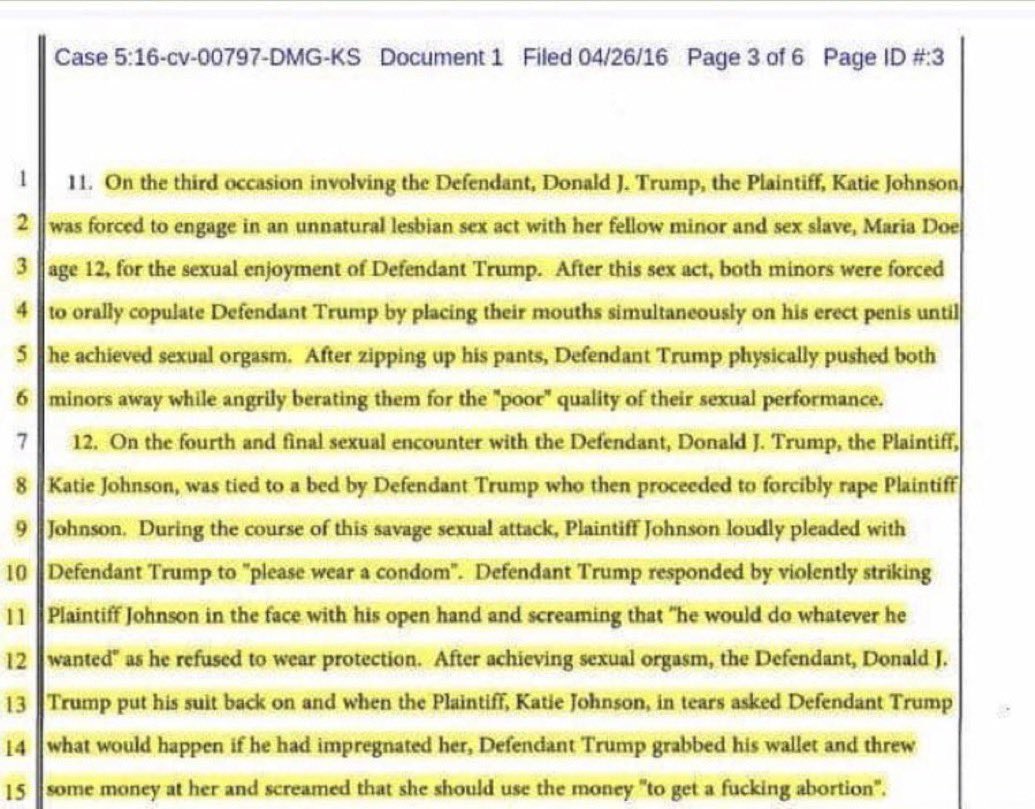 aintscarylarry's tweet photo. Re: Handwritten FBI notes. We already knew that trump raped at least one 13 year old girl. She tried to come forward in 2016 but backed off due to death threats. There’s no telling how many victims there are, but one thing’s for sure: Donald trump is a child-raping pedophile. https://t.co/n7rAaB4PgM