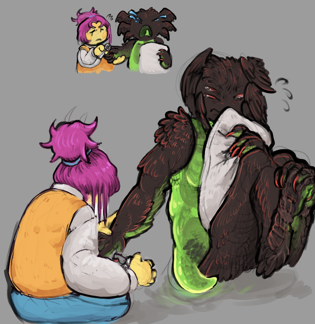 Skaetborb's tweet photo. 1xdoe2 art dump of doom https://t.co/w2Mm11jBtz