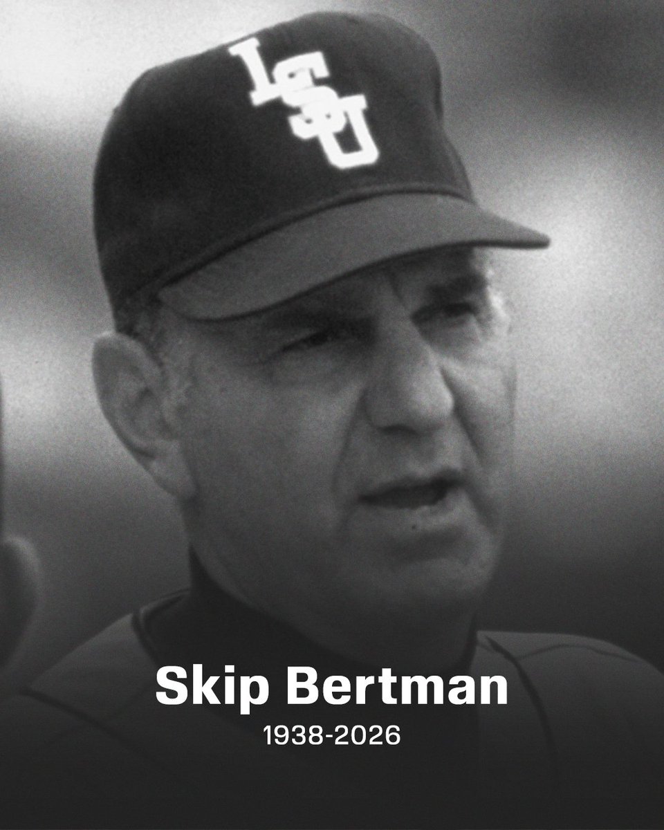 SECNetwork's tweet photo. Legendary LSU baseball coach Skip Bertman, who transformed the Tigers into a national powerhouse and later worked as the school's athletic director, died early Friday morning, the school announced. Bertman was 88.

Bertman guided the Tigers to the MCWS 11 times, winning national championships in 1991, 1993, 1996, 1997 and 2000.