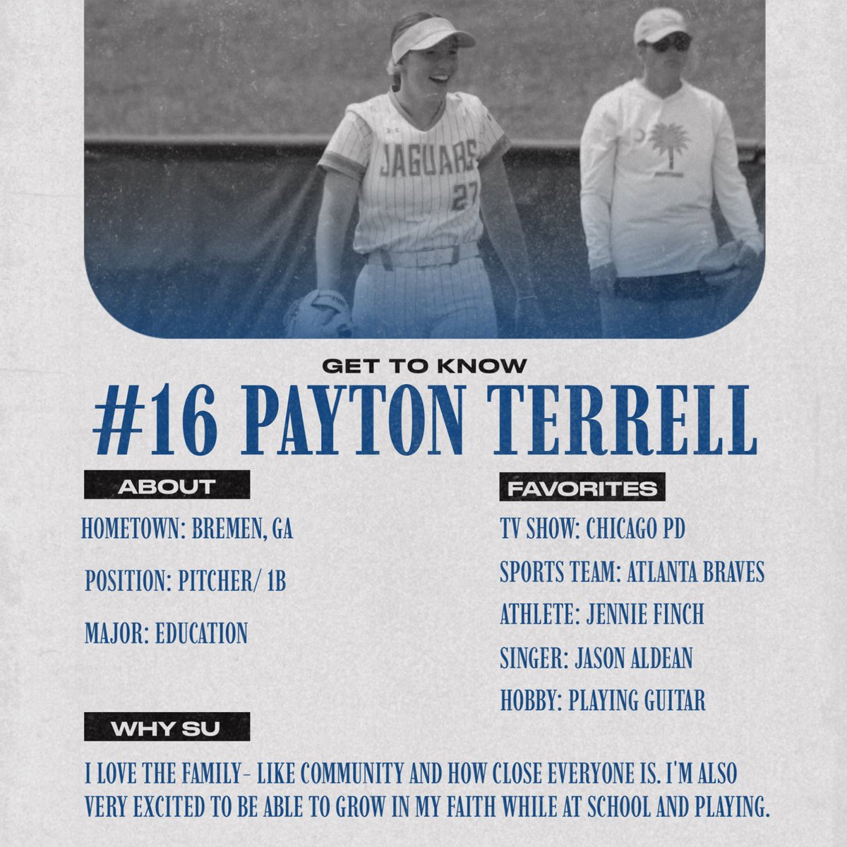 SUHawksSoftball's tweet photo. Our next transfer to introduce, Payton Terrell, comes to us from Augusta University https://t.co/84Xu6fi3m3