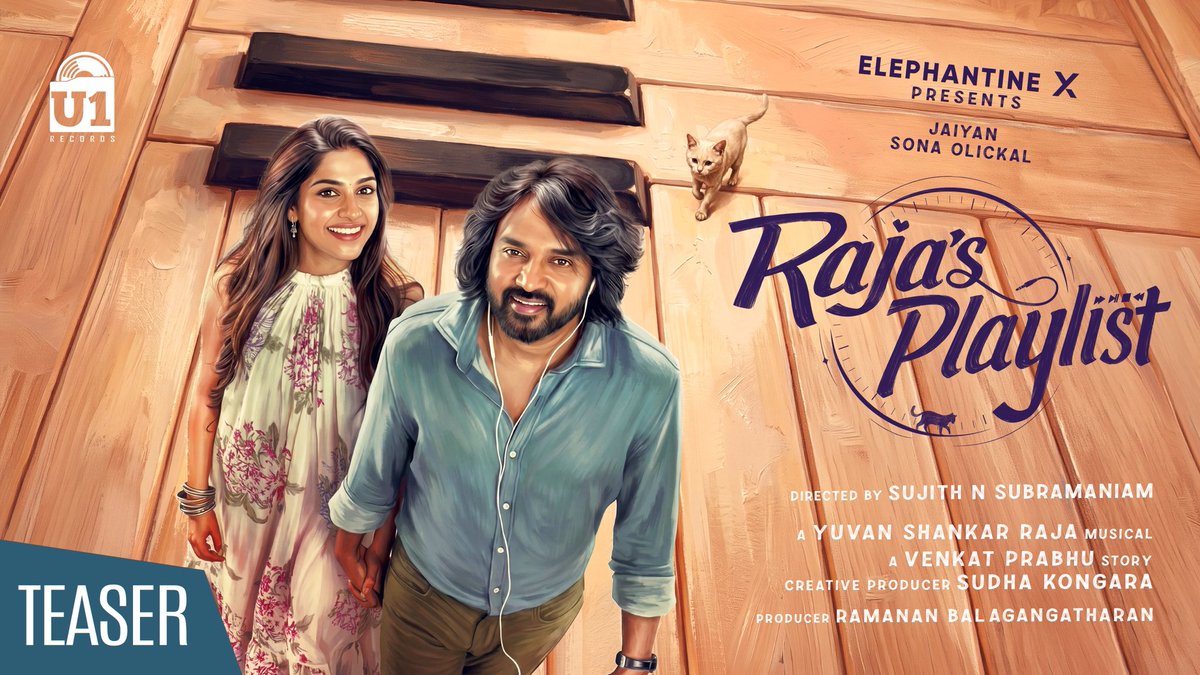 Elephantinex's tweet photo. The playlist begins. 🎶

Presenting the official teaser of Raja’s Playlist.

Out Now : https://t.co/ekNr0F8App

#RajasPlaylist #TeaserOutNow #ElephantineX

Producer: @Ramanan_Ba
Cast: @Jaiyan_official @olickalsona
Music: @thisisysr
Story: @vp_offl https://t.co/pqdMKj17M2