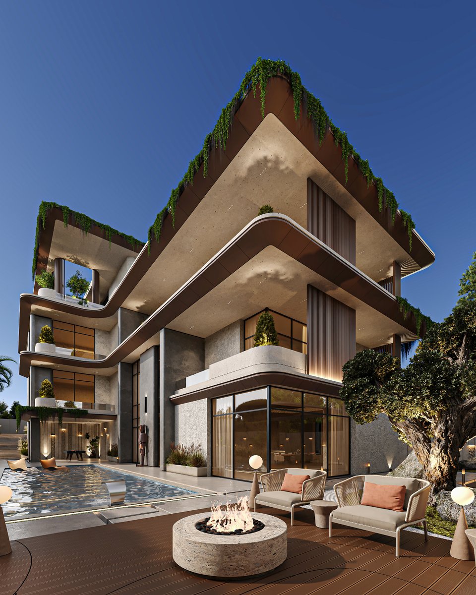 maroon_arch's tweet photo. A contemporary villa where sculptural architecture meets warm natural materials and lush outdoor spaces.

Designed as a seamless connection between indoor and outdoor living, creating a refined, timeless retreat.

HSA VILLA🏡 |📍RIYADH, KSA https://t.co/T3CM82RBFq