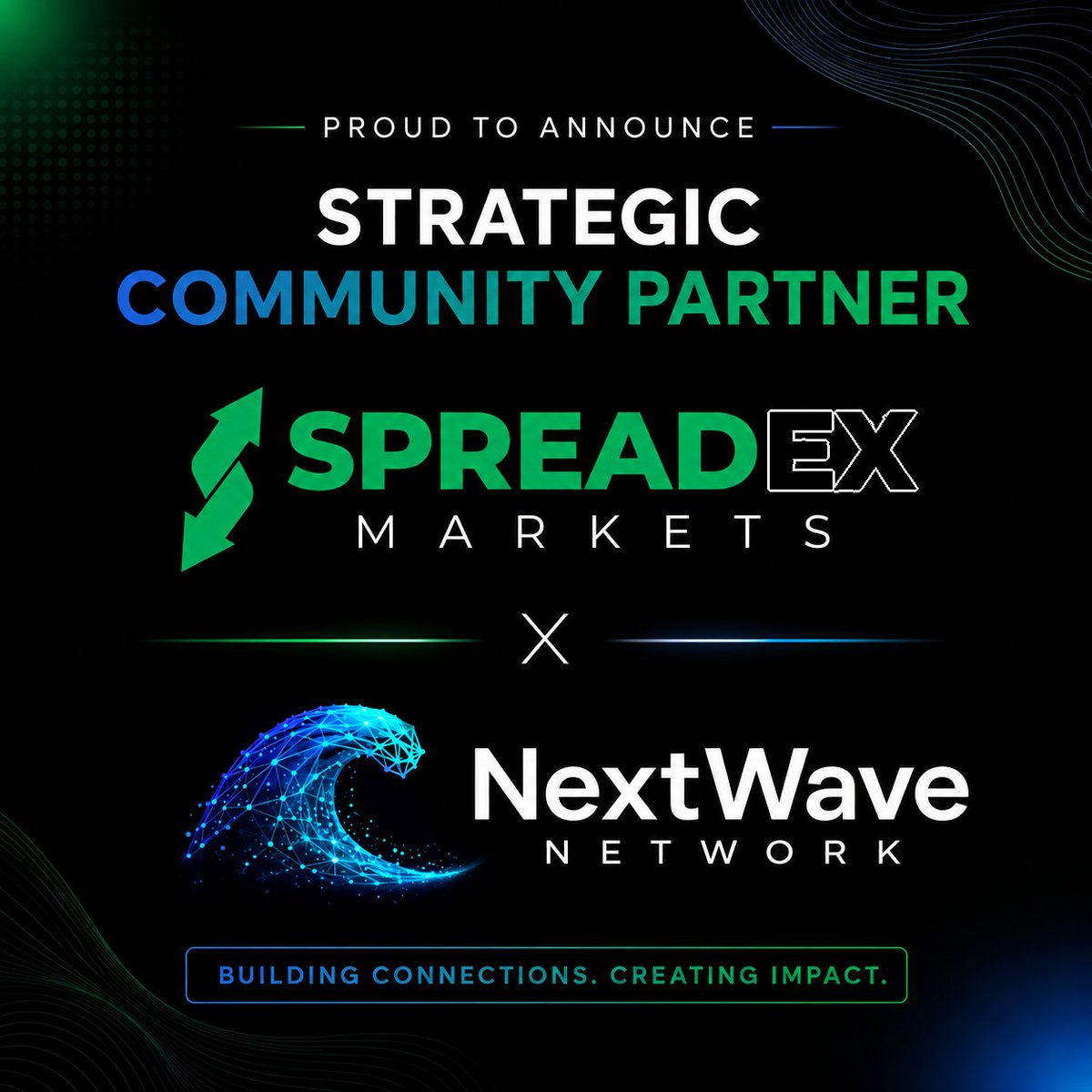 NextWaveFi's tweet photo. 🌊 NextWave Network × SpreadEx Markets 🤝

Proud to be the Strategic Community Partner for SpreadEx Markets📈 Beyond the Charts: Decoding Commodity Trading in India &amp; MCX
Building stronger connections across Finance, Trading &amp; FinTech.
#NextWave #SpreadExMarkets #Finance #Web3‌‌ https://t.co/XXYD0naUJn