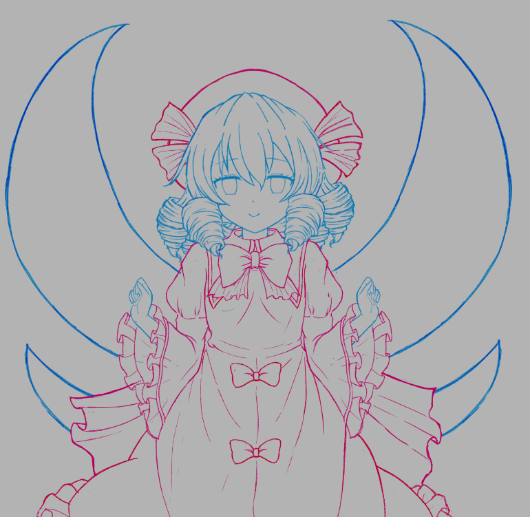 tomomikunitachi's tweet photo. 前回スターを描いていたので、
今回はルナ・チャイルドを。
洋服までは描けたので、この後は下着か。
う〜ん、ドロワーズ…。 https://t.co/WJHOKW8YyT