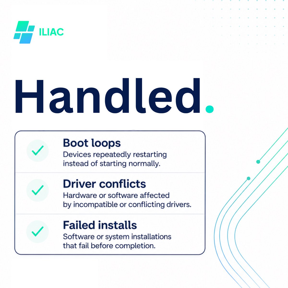 iliachq's tweet photo. Tech problems don’t scare us they bore us. From stubborn boot loops to installs that just won’t cooperate, ILIAC handles it while you focus on what actually matters. Your device deserves better care. https://t.co/7qW6oVuB5F
