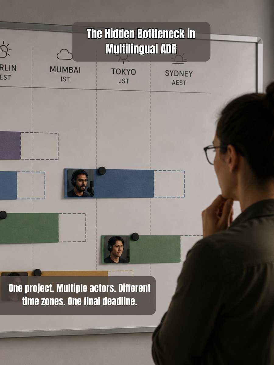Force_Media_Std's tweet photo. Scheduling multilingual ADR is more than booking studio time. Coordinating actors, territories, recording sessions, and delivery deadlines can quickly become one of the biggest bottlenecks in the production pipeline https://t.co/Uz0YbjxfFa