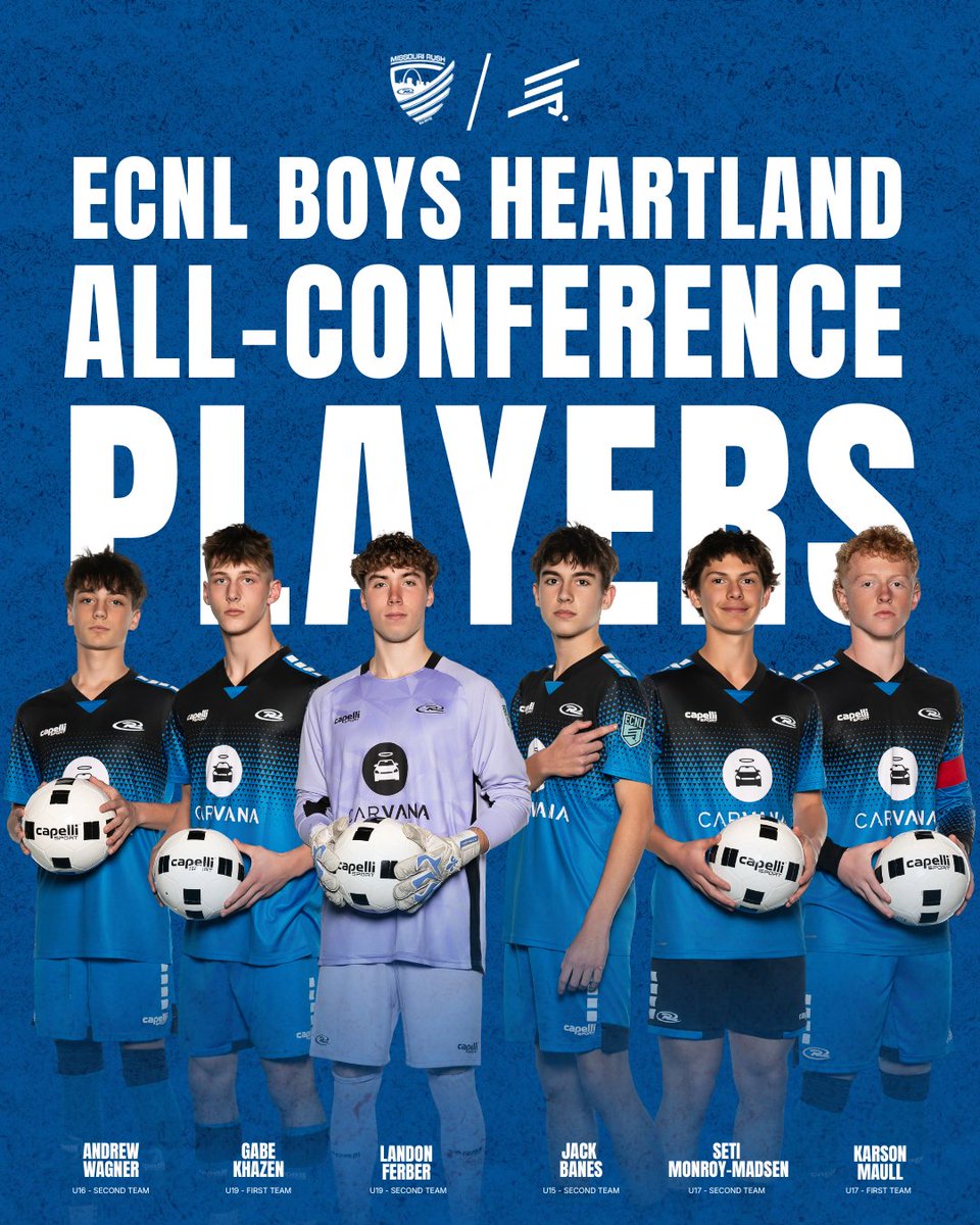 MoRushECNL's tweet photo. Congratulations to our 2025-2026 ECNL All-Conference players! This recognition is a testament to the work, resilience, and commitment you've shown throughout the past season. We’re proud of all you've accomplished and excited for what's still ahead. https://t.co/MHaEddGRBS