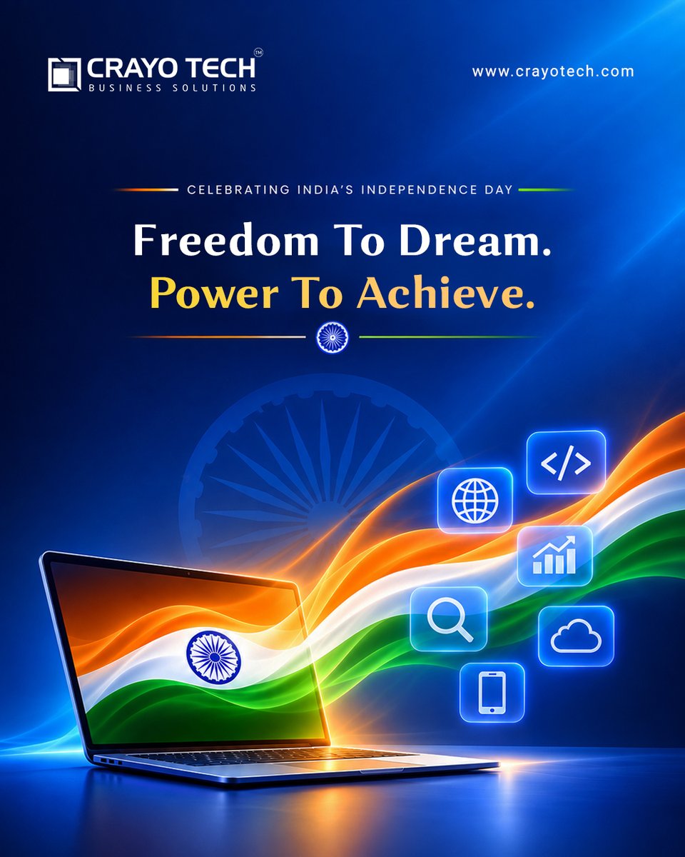 crayotechindia's tweet photo. May the spirit of independence inspire innovation, creativity, and growth in every journey. Wishing you a proud and memorable Independence Day.
.
.
.
.
.
.
.
.
#IndependenceDay #HappyIndependenceDay #IndependenceDayIndia #ProudIndian #India
Independence Day https://t.co/saRpNdVJNL
