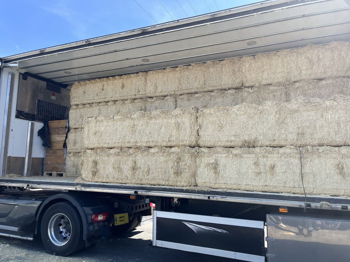 douane_france's tweet photo. 🚨#AffaireDuJour | 250 kg de cocaïne cachés derrière des bottes de paille dans un poids lourd ont été saisis par les douaniers d’Orléans et de Bourges.
Le chauffeur, interpellé, sera jugé en comparution immédiate.
Une opération exemplaire menée par nos agents mobilisés.

En savoir plus : https://t.co/tv4Q6BG5qT