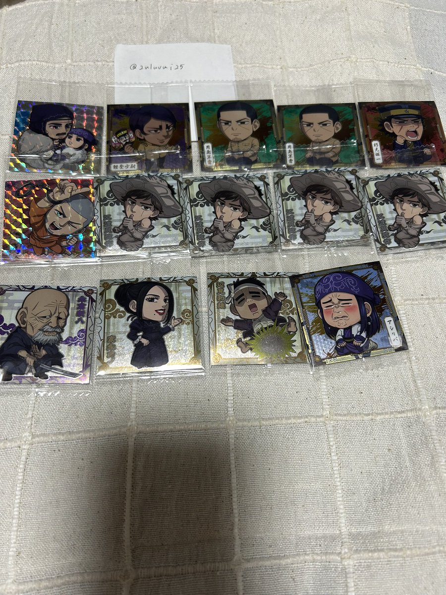2uluvmi25's tweet photo. 【交換・譲渡】ゴールデンカムイ にふぉるめーしょん ウエハース 

譲▶︎画像のもの

求▶︎宇佐美 or 90円＋送料

・郵送希望
・比率違い喜んで検討いたします。
(4⇔1などでも問題ございません⭕️)
・条件良い方優先

お気軽にお声掛けください🌸 https://t.co/UjLylHoIrl