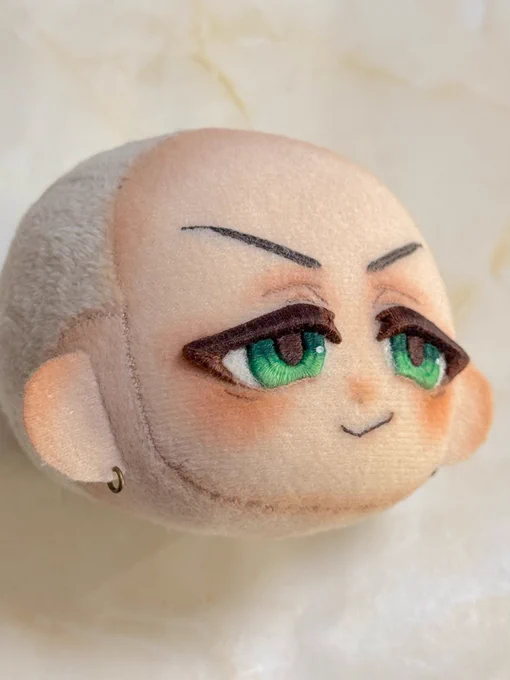 自作ぬいぐるみ・まつ毛の男の子 LINK on X: 