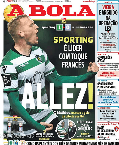 gustavo_ffs's tweet photo. #MuseuSporting (#1735). O SCP recebe hoje em Alvalade o Vitória de Guimarães, 1º jogo oficial da temporada em casa. Relembramos uma vitória dos leões frente aos minhotos em 2017/18 em Alvalade por 1-0, golo de Mathieu. https://t.co/qqIIJURU9H