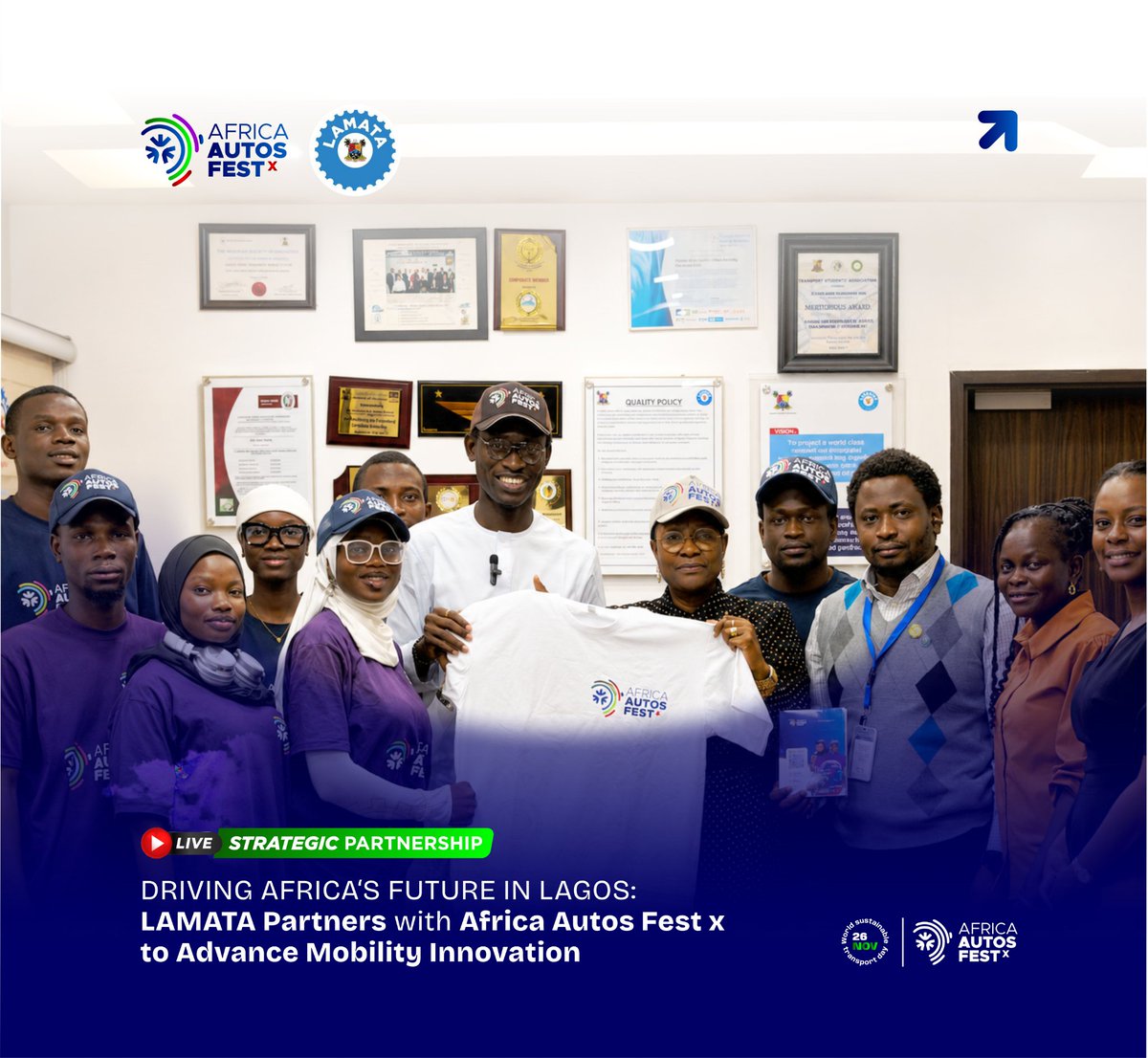 africautosfest's tweet photo. Our recent engagement with @Lamataonline was a valuable opportunity to explore collaboration and institutional support for Africa Autos Fest X.

As the agency leading integrated public transportation in Lagos, LAMATA plays a key role in shaping efficient and future-ready mobility https://t.co/BlgACY3wvC