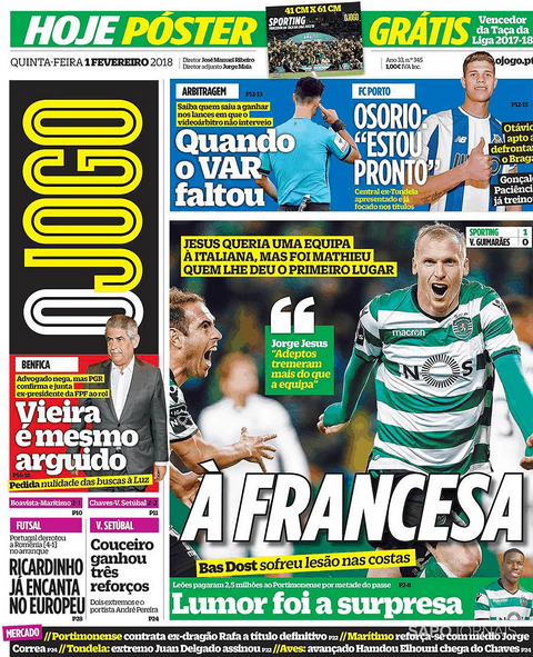 gustavo_ffs's tweet photo. #MuseuSporting (#1735). O SCP recebe hoje em Alvalade o Vitória de Guimarães, 1º jogo oficial da temporada em casa. Relembramos uma vitória dos leões frente aos minhotos em 2017/18 em Alvalade por 1-0, golo de Mathieu. https://t.co/qqIIJURU9H