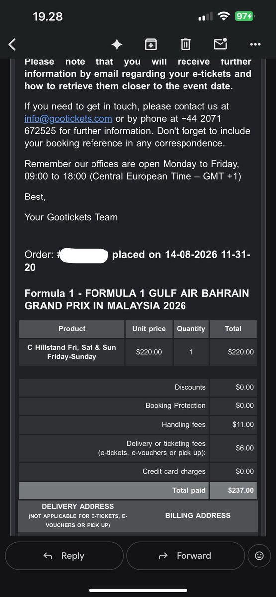 teamoynitip's tweet photo. @f1speed_indo Jujur udah keburu beli ini tapi kayaknya ga puas pengen upgrade ke K1 Grandstand, dan baru tau di traveloka ternyata jualan 🥲 https://t.co/HigXvKLiOU
