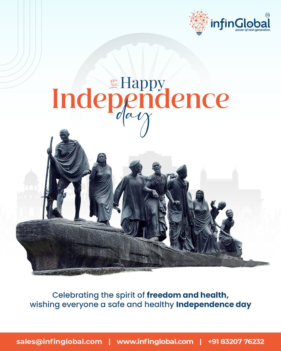 infinglobal's tweet photo. Celebrating India’s Spirit of Progress

This Independence Day, we celebrate the ideas, innovation, and ambition that keep India moving forward. 

Proud to be part of India’s growing journey and excited for what’s ahead.

Happy Independence Day! 

#IndependenceDay  #Infinglobal https://t.co/iX9CdXAB22