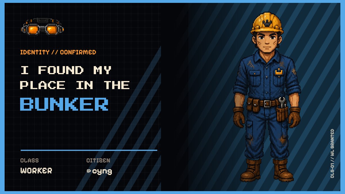 cyng5007's tweet photo. I found my place in the BUNKER.

CLASS // WORKER
STATUS // WL GRANTED https://t.co/MMsC2r9bjq